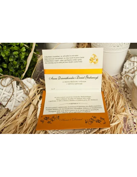 ZAPROSZENIA ślubne - elegant z wkładką