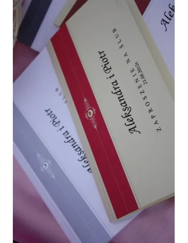 ZAPROSZENIA ślubne - vintage DL z dźetem