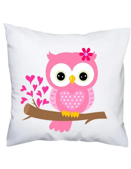 Foto POSZEWKA na poduszkę SOWY SÓWKI ZWIERZĘTA KONIE