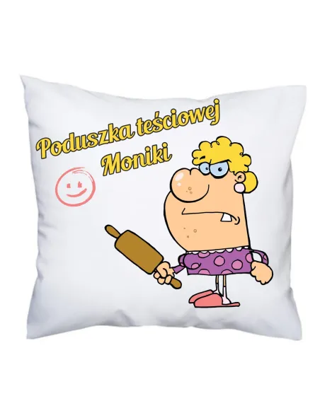 Poduszka z nadrukiem prezent dla teściowej imię