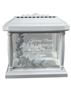 LAMPION ZNICZ KAPLICZKA grawerem rocznica śmierci