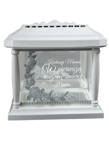 LAMPION ZNICZ KAPLICZKA grawerem rocznica śmierci