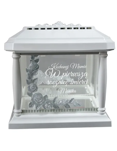 LAMPION ZNICZ KAPLICZKA grawerem rocznica śmierci