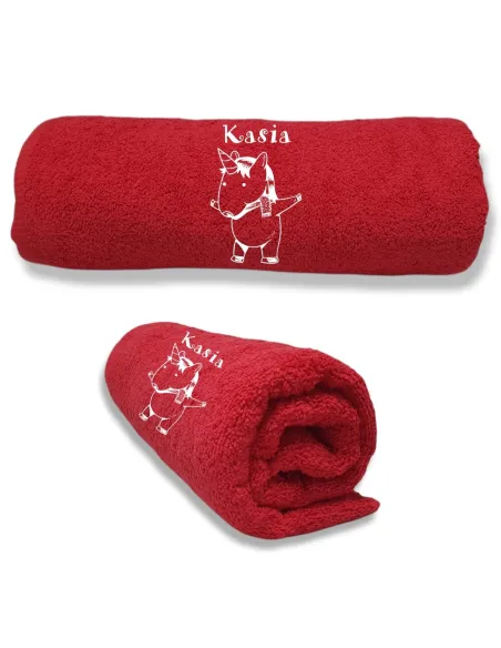 Ręcznik do szkoły Z HATEM DLA DZIEWCZYNKI IMIĘ