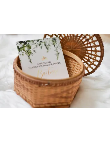 ZAPROSZENIA komunijne - botaniczne