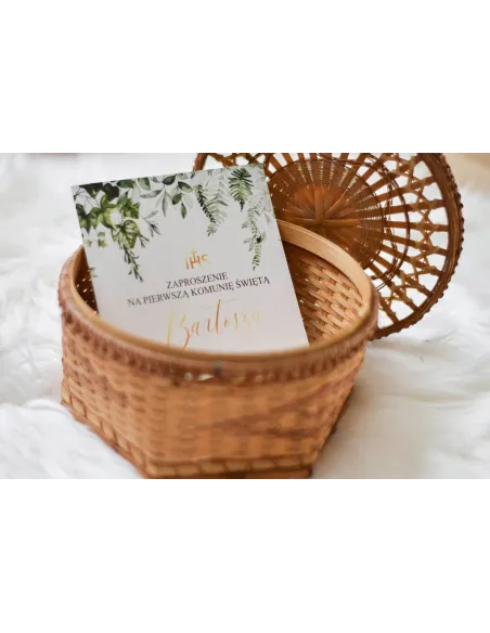ZAPROSZENIA komunijne - botaniczne
