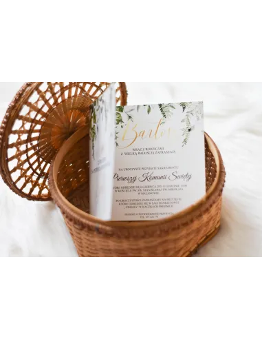 ZAPROSZENIA komunijne - botaniczne