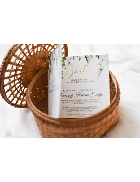 ZAPROSZENIA komunijne - botaniczne