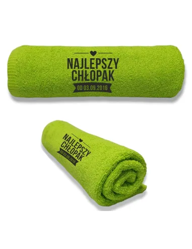 Ręcznik z HAFTEM Prezent DLA NAJLEPSZEGO CHŁOPAKA