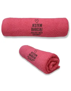 Ręcznik z TWOIM HAFTEM Prezent DLA SUPER BABCI