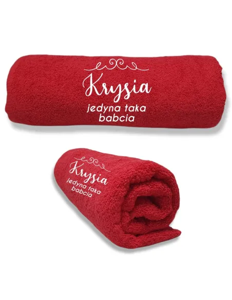 Duże Ręczniki z Twoim haftem NA Dzień Babci haft