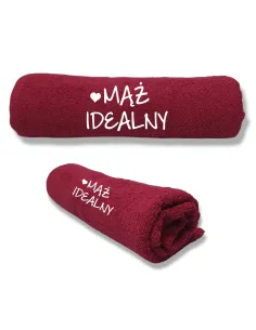 Duże Ręczniki z Twoim haftem MĄŻ IDEALNY DLA MĘŻA