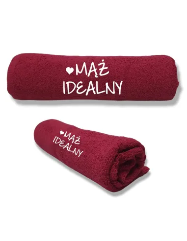 Duże Ręczniki z Twoim haftem MĄŻ IDEALNY DLA MĘŻA