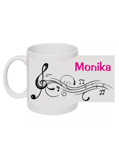 Kubek z nadrukiem muzycznym imię