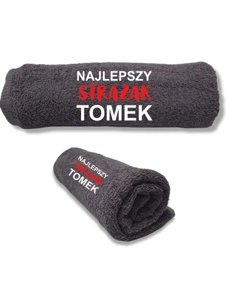 Duże Ręczniki z Twoim haftem PREZENT DLA STRAŻAKA