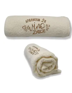DUŻY RĘCZNIK Z HAFTEM PREZENT DLA KOLEŻANKI KOBIET