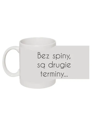 Kubek dla studenta z nadrukiem bez spiny są drugie terminy