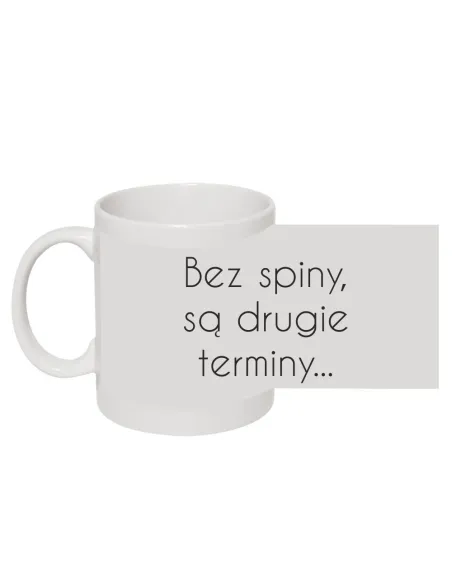 Kubek dla studenta z nadrukiem bez spiny są drugie terminy