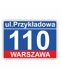 Tablica adresowa z numerem domu 30x21 cm