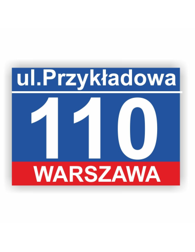 Tablica adresowa z numerem domu 30x21 cm