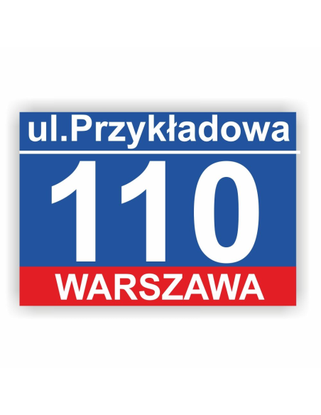 Tablica adresowa z numerem domu 30x21 cm