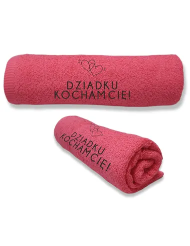 Ręcznik z HAFTEM Prezent DLA DZIADKA KOCHAM CIĘ