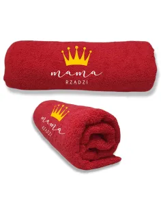 Ręcznik z HAFTEM Prezent NA DZIEŃ MAMY KRÓLOWA