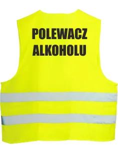 Kamizelka odblaskowa z nadrukiem tył POLEWACZ ALKOHOLU 1 szt