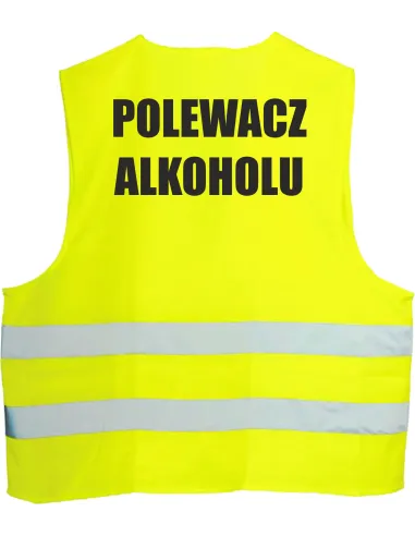 Kamizelka odblaskowa z nadrukiem tył POLEWACZ ALKOHOLU 1 szt