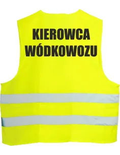Kamizelka odblaskowa z nadrukiem tył KIEROWCA WÓDKOWOZU 1 szt