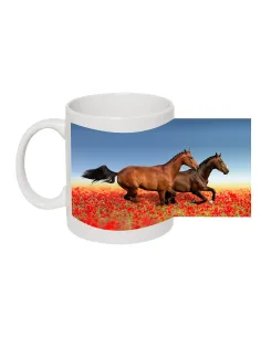 Kubek z nadrukiem foto z końmi