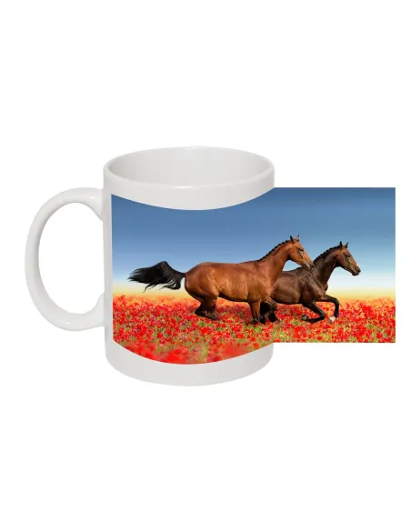 Kubek z nadrukiem foto z końmi