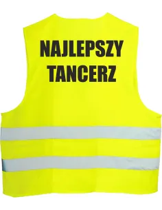 Kamizelka odblaskowa z nadrukiem tył NAJLEPSZY TANCERZ 1 szt