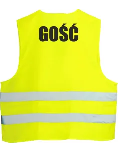 Kamizelka odblaskowa z nadrukiem tył GOŚĆ 1 szt