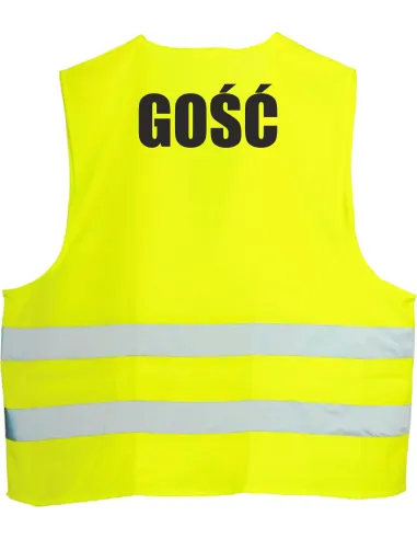 Kamizelka odblaskowa z nadrukiem tył GOŚĆ 1 szt
