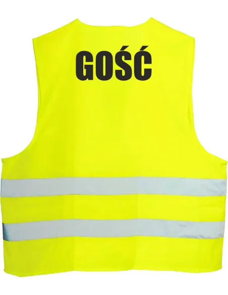 Kamizelka odblaskowa z nadrukiem tył GOŚĆ 1 szt