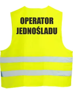 Kamizelka odblaskowa z nadrukiem tył OPERATOR JEDNOŚLADU 1 szt