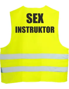 Kamizelka odblaskowa z nadrukiem tył SEX INSTRUKTOR 1 szt