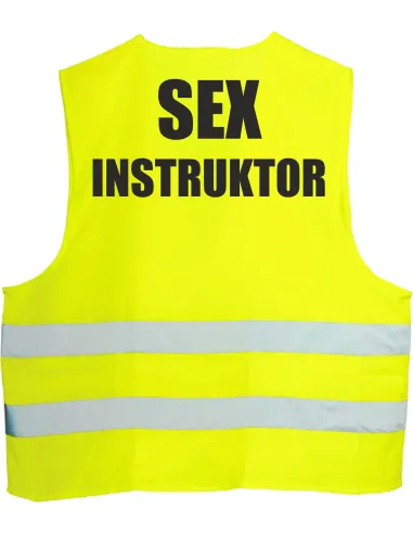 Kamizelka odblaskowa z nadrukiem tył SEX INSTRUKTOR 1 szt