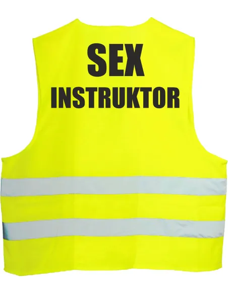 Kamizelka odblaskowa z nadrukiem tył SEX INSTRUKTOR 1 szt