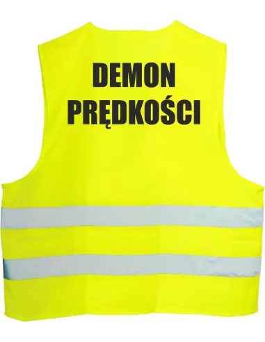 Kamizelka odblaskowa z nadrukiem tył DEMON PRĘDKOŚCI 1 szt