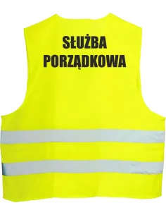 Kamizelka odblaskowa z nadrukiem tył SŁUŻBA PORZĄDKOWA 1 szt