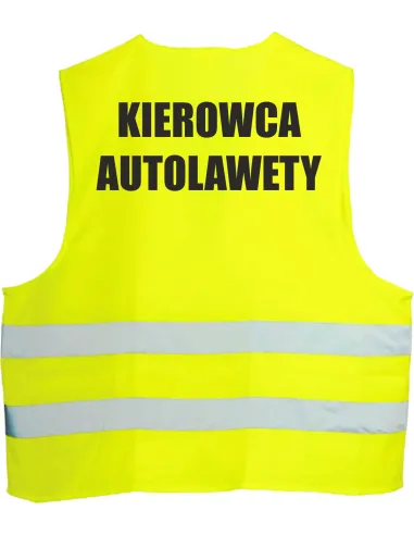 Kamizelka odblaskowa z nadrukiem tył KIEROWCA AUTOLAWETY 1 szt