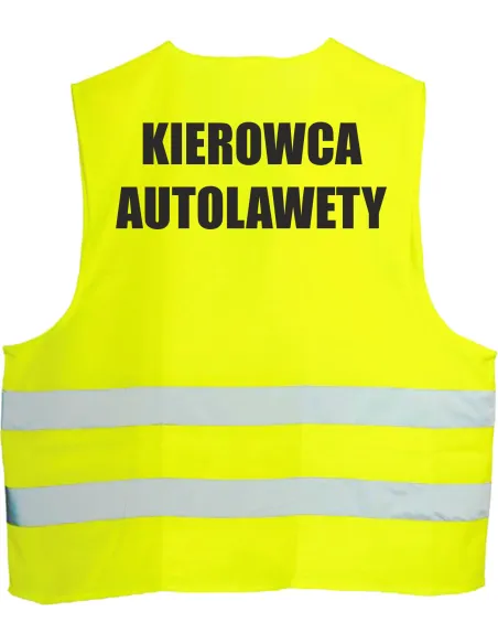 Kamizelka odblaskowa z nadrukiem tył KIEROWCA AUTOLAWETY 1 szt