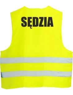 Kamizelka odblaskowa z nadrukiem tył SĘDZIA 1 szt
