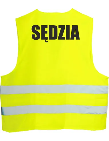 Kamizelka odblaskowa z nadrukiem tył SĘDZIA 1 szt