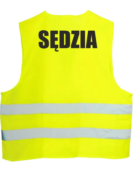 Kamizelka odblaskowa z nadrukiem tył SĘDZIA 1 szt