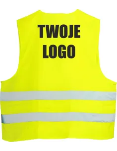 Kamizelka odblaskowa z nadrukiem tył TWOJE LOGO 1 szt
