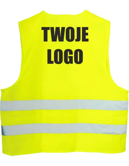 Kamizelka odblaskowa z nadrukiem tył TWOJE LOGO 1 szt