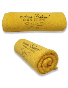 Ręcznik z HAFTEM Prezent DLA KOCHANEJ BABCI